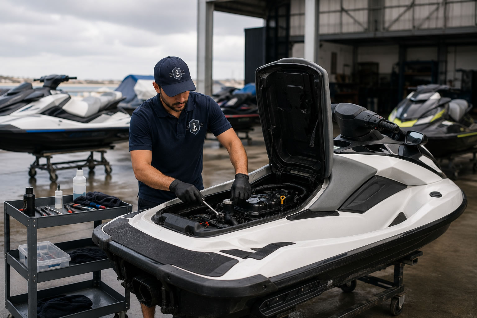 Manutenção de motas de água e jet ski no Algarve